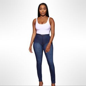 Medium Blue Mega Stretch Jeans - Small - Fits Size 1 - Size 5